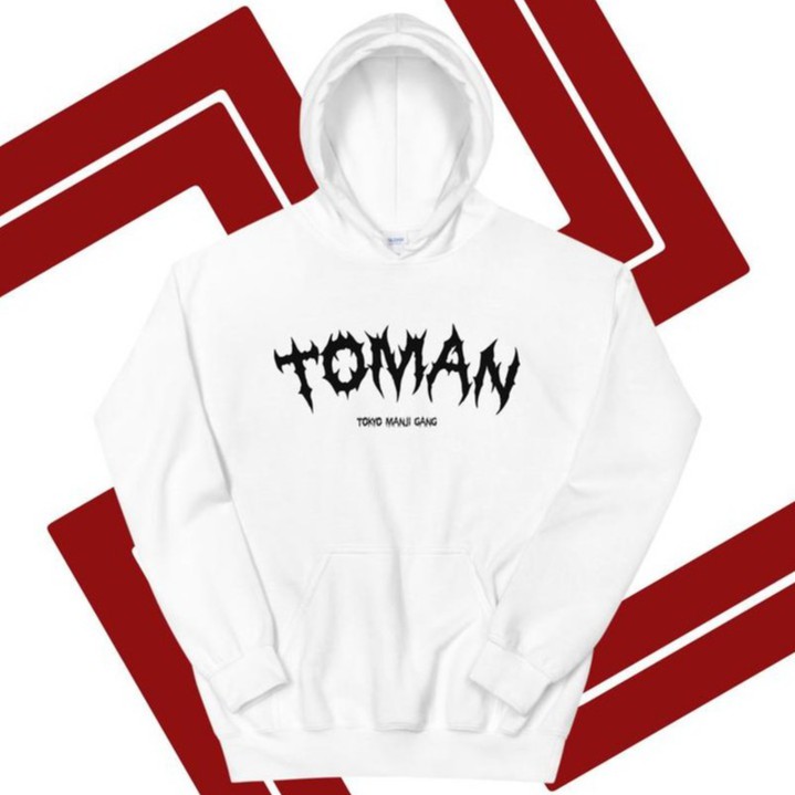 Hoodie Toman Typo Anime Manga Tokyo Revengers Manga Premium Cotton Fleece