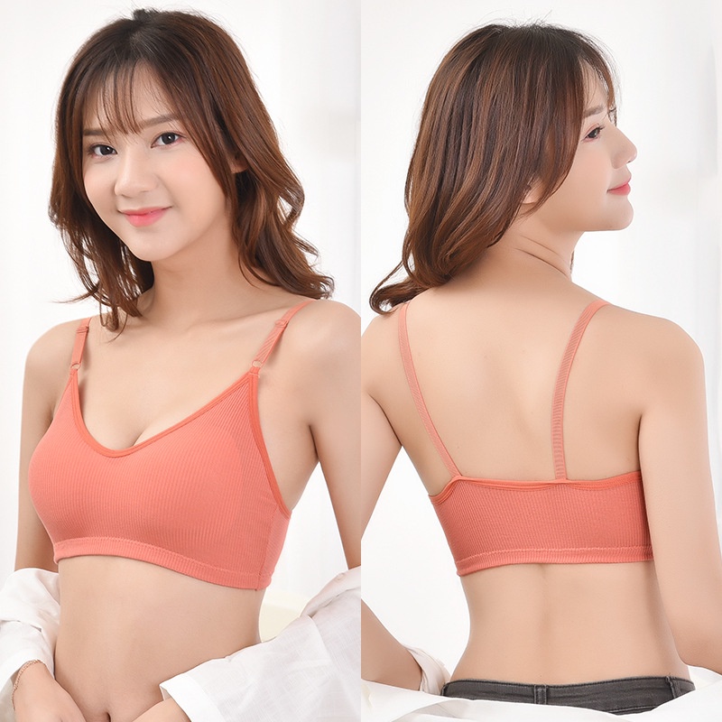 Bra Wanita Tanpa Kawat Bahan Halus Pakaian Dalam Wanita Bralette Push Up Elastis Sexy dengan Busa Tmall88