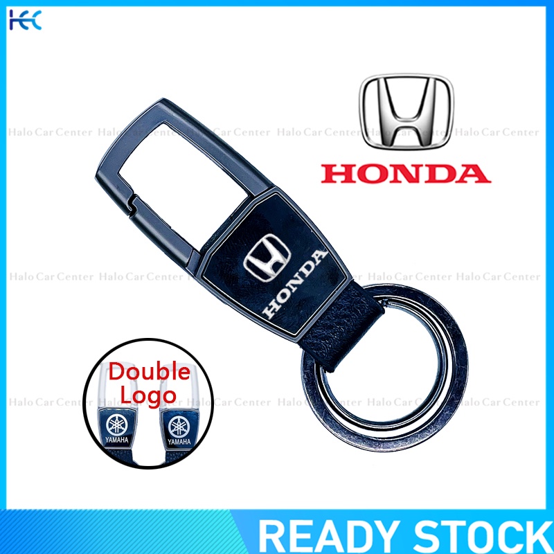 【Double Side Print】Creative Alloy Meta keychain with logo for Car