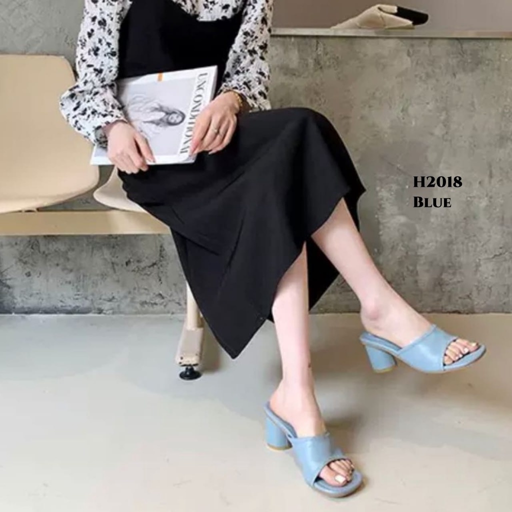 RESTOCK WYN HIGH HEELS SELOP FASHION KOREA H2018