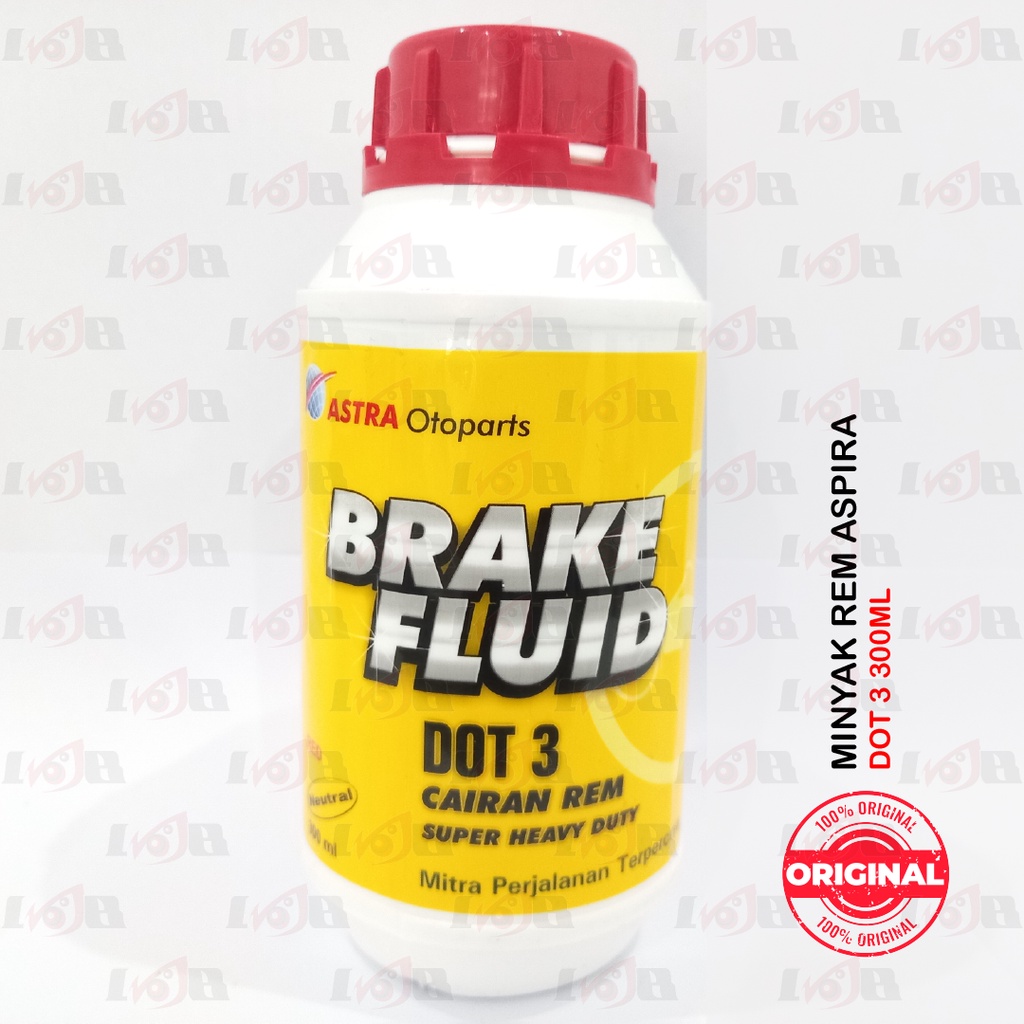 Aspira Oli Minyak Rem DOT 3 300ML Cairan Minyak Rem Brake Fluid Netral Merah Cakram Motor