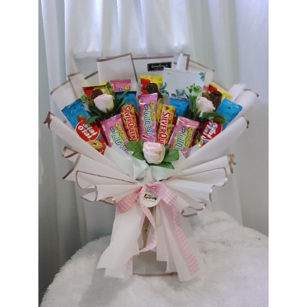 

buket Snack mix coklat
