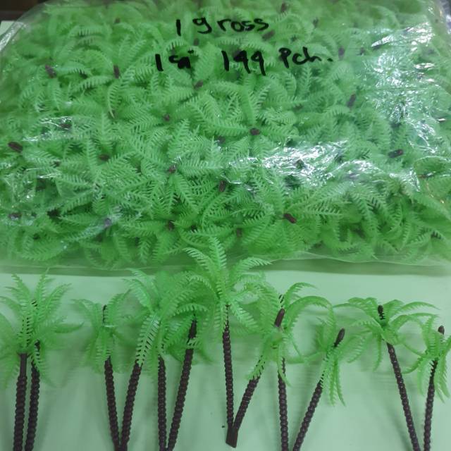 

Pohon kelapa( tinggi 9 cm)untuk hiasan kue ulang tahun/kue tart 1 gross isi 144 pch RP.135000