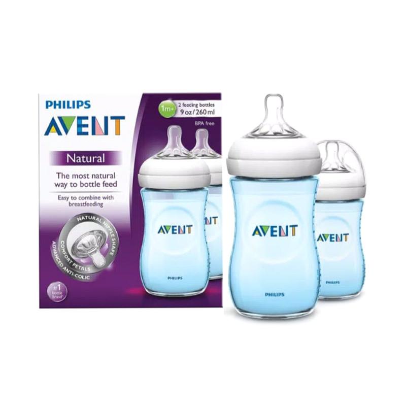 Philips AVENT Natural Feeding Bottle 260ml Twin Pack (2pcs) Botol Susu Avent