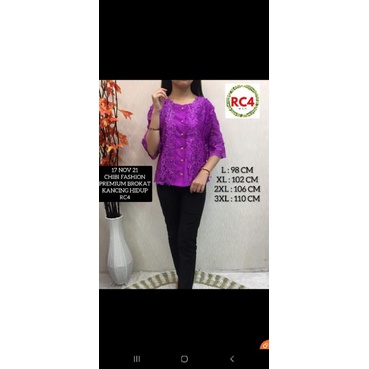 blouse brokat chibi motif  baru