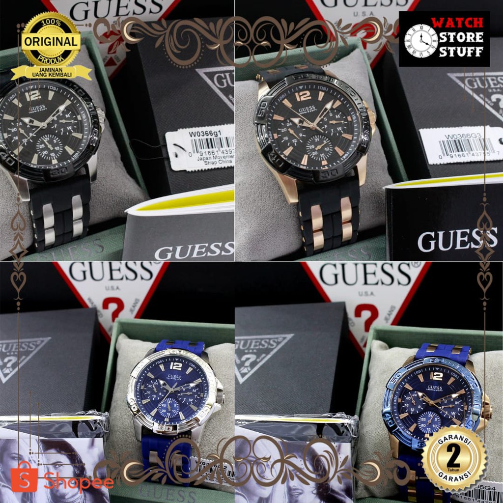 JAM TANGAN PRIA WANITA | RANTAI | KULIT | KARET | MURAH | PRIA gu3ss OASIS W0366G2 W0366G4 W0366G3 W