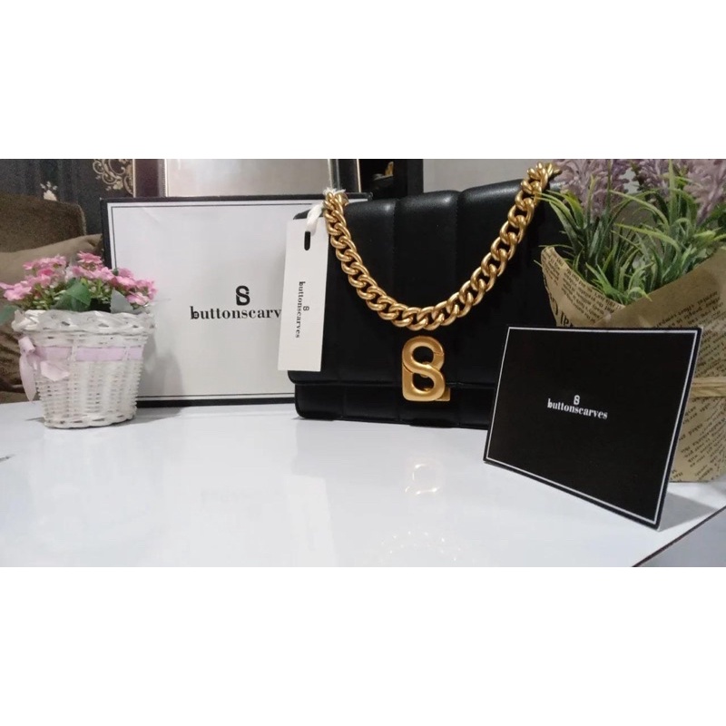 Nora bag buttonscarves black nora bag black