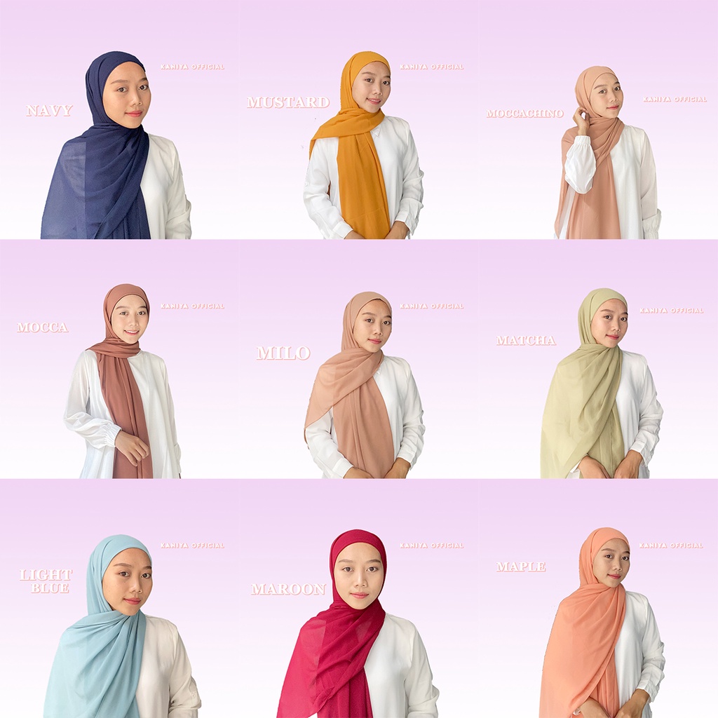 PASHMINA MALAYSIA TALI INSTAN / PASHMINA MALAY / PASHMINA INSTAN MELAYU 180 x 75 CM BY KANIYA OFFICIAL