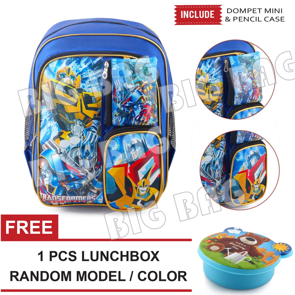 Tas Sekolah Anak Laki Laki SD / TK Karakter Kartun - MAGIC.RTM + FREE Lunchbox