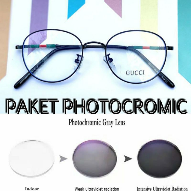 Kacamata Photocromic Antiradiasi Wanita Fashion Gucci 8809 termurah