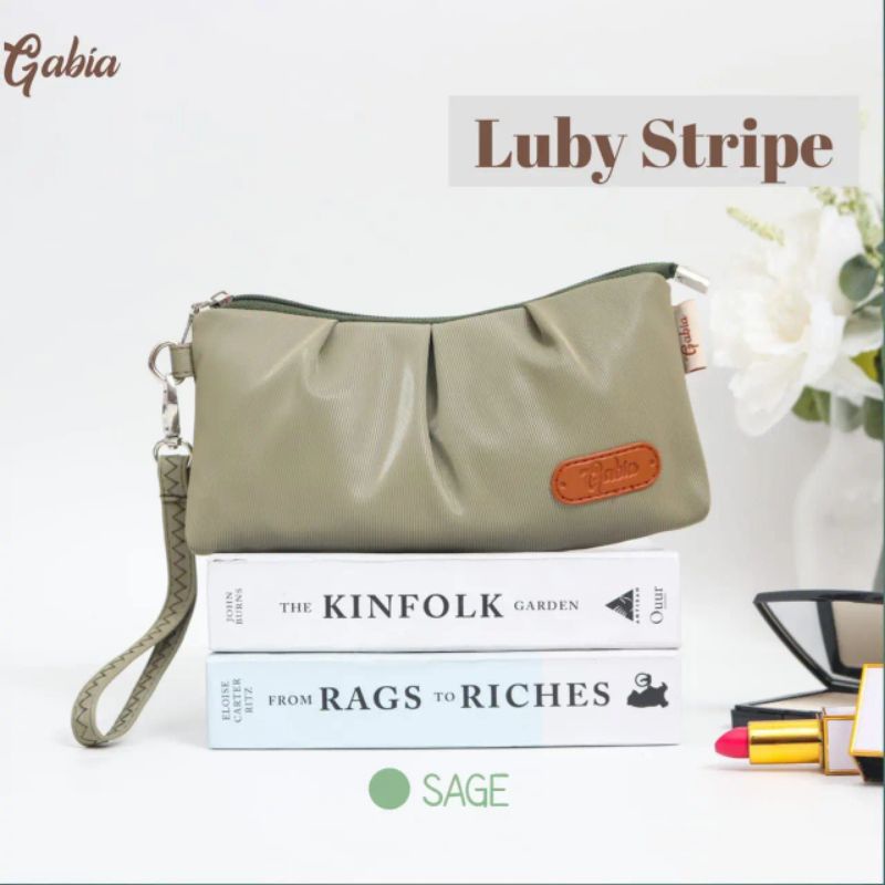 POUCH LUBY STRIPE BY GABIA BAHAN ANTI AIR / DOMPET TAS LUBY