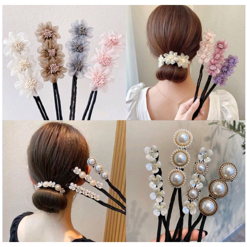 HAIR BUN KOREA MODEL TIE KAWAT CANTIK