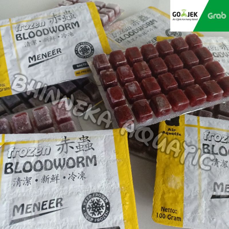 Cacing Beku Meneer Cabek Pakan Makanan Ikan Kapsul 100 Gram not Pioneer Boss