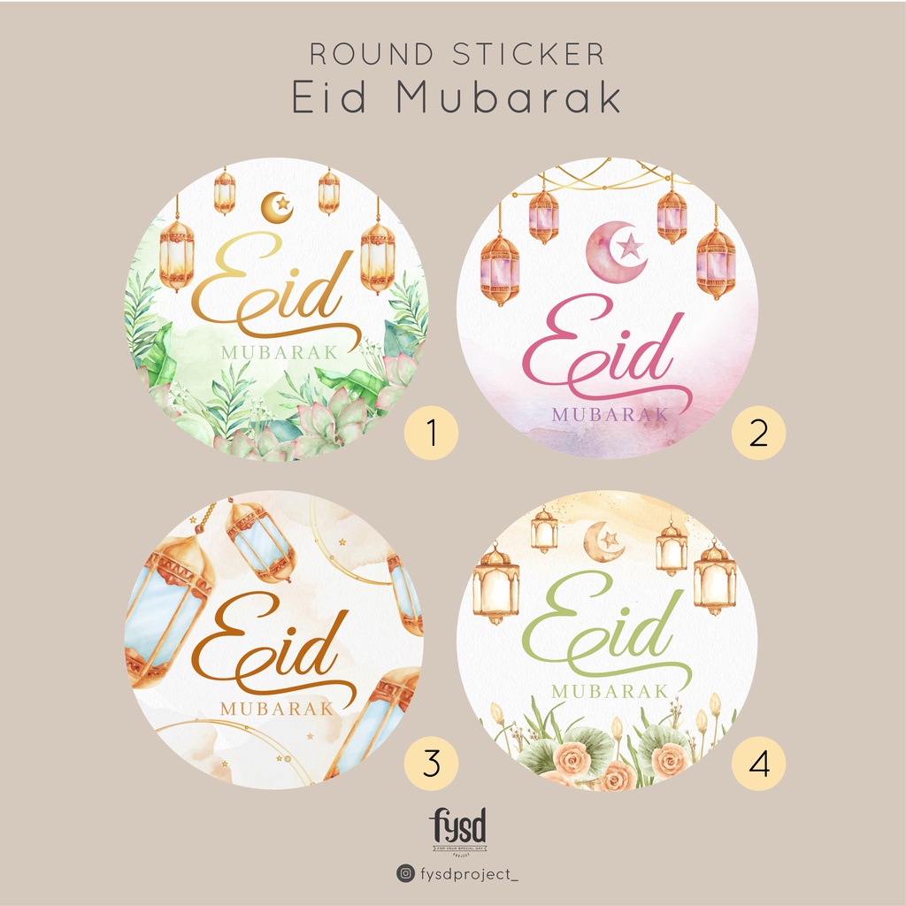 

[5cm - 48pcs] Stiker lebaran/stiker eid mubarak/stiker kue lebaran/stiker label/stiker kemasan/stiker idul fitri