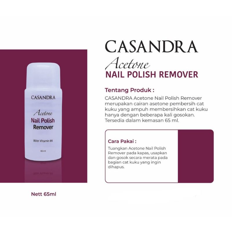 Casandra Aseton | Nail Polish Remover 65 ml