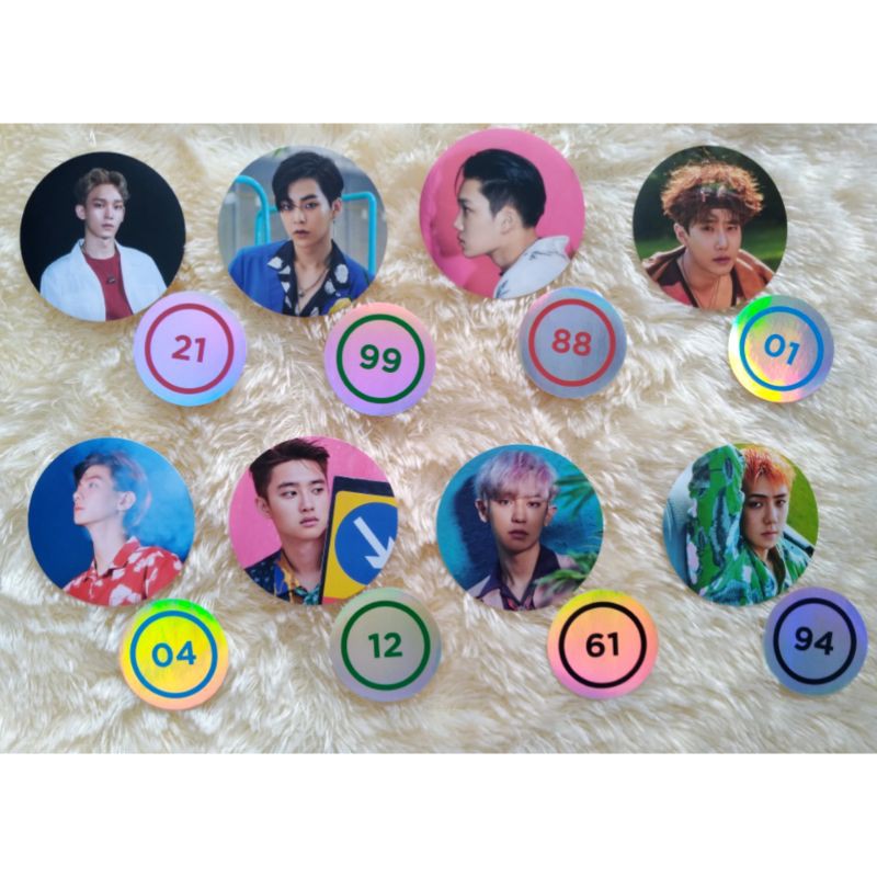 EXO KOKOBOP STICKER PHOTOCARD PC CHEN XIUMIN KAI SUHO BAEKHYUN D.O. CHANYEOL SEHUN