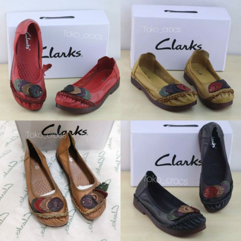 CLARKS PEACOCK  / SEPATU CLARKS WANITA kulit asli