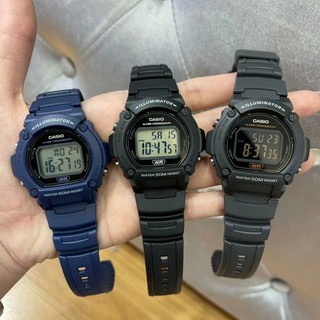 JAM TANGAN PRIA CASIO W-219H-1A ORIGINAL - W219H Hitam