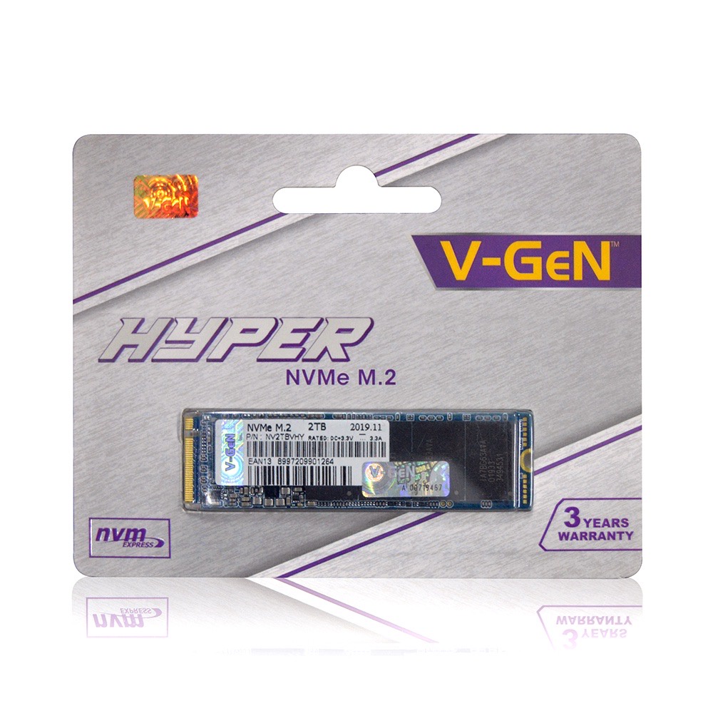 SSD M2 2TB NVME V-GeN Hyper M.2 Solid State Drive 2280 Vgen 2 TB