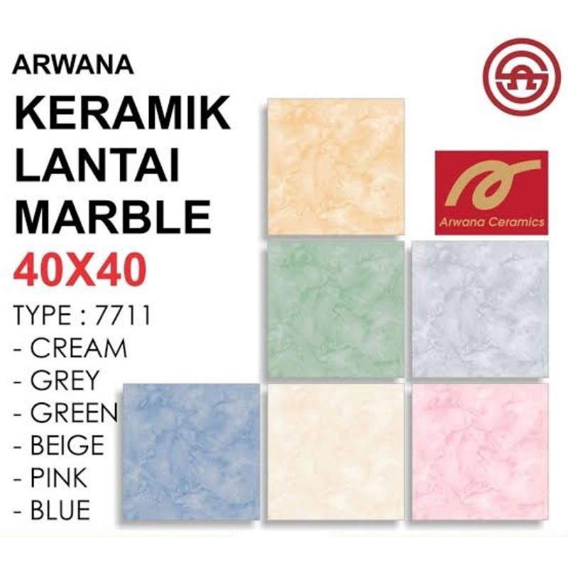 KHUSUS INSTANT BANDUNG AREA Keramik Arwana 40X40 7711 Marbel Series| Arwana 7711| Keramik Lantai Arwana