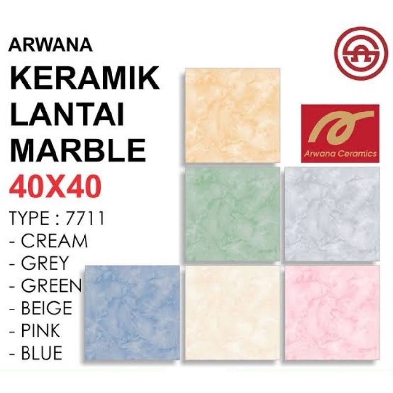 KHUSUS INSTANT BANDUNG AREA Keramik Arwana 40X40 7711 Marbel Series| Arwana 7711| Keramik Lantai Arw