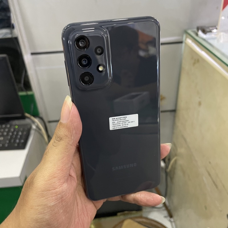 samsung a23 ram 6gb internal 128gb second mulus bekas pakai fullset original bawaan