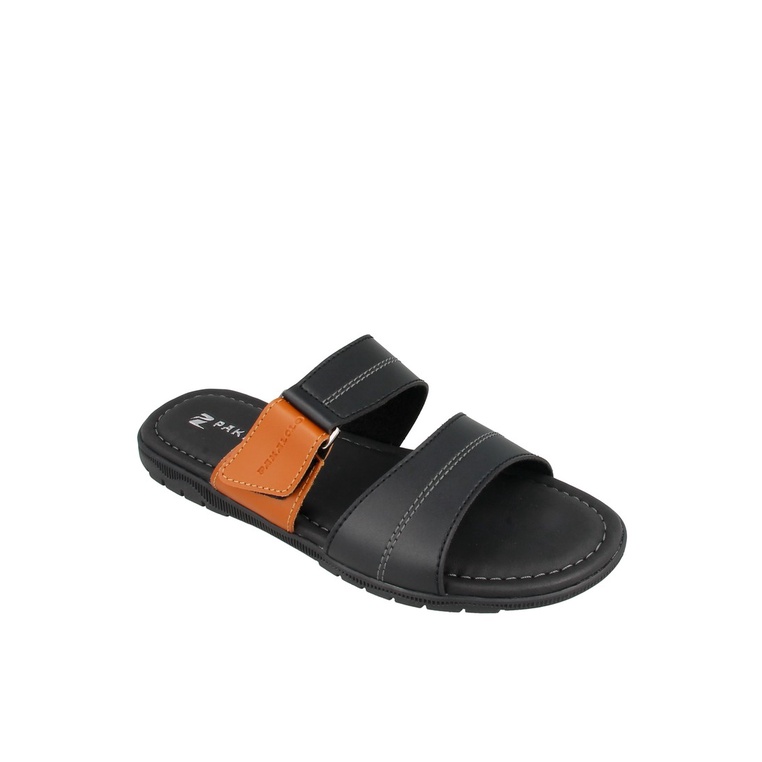 SANDAL SLIDE PAKALOLO PRIA ORIGINAL CASUAL KULIT ASLI HITAM PB38