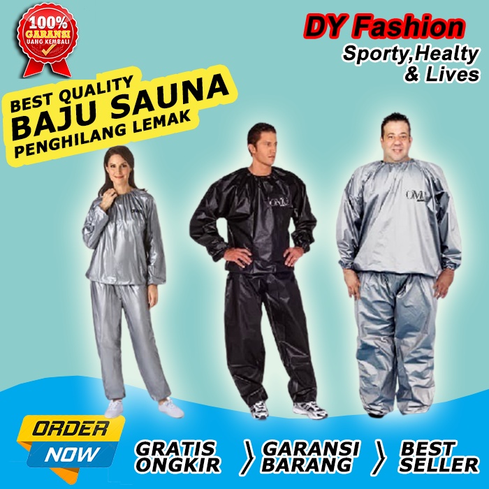 Baju sauna suit wanita MN198 Jaket sauna olahraga pria pembakar lemak perut alat sauna full body