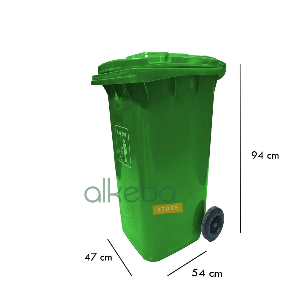 Dust Bin 120 Liter Hijau / Tempat Sampah 120 L Hijau