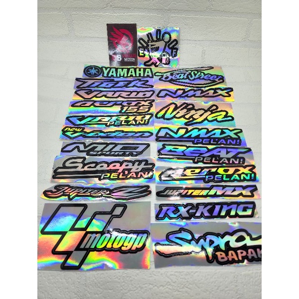 Stiker Hologram Variasi Sepeda Motor Kekinian