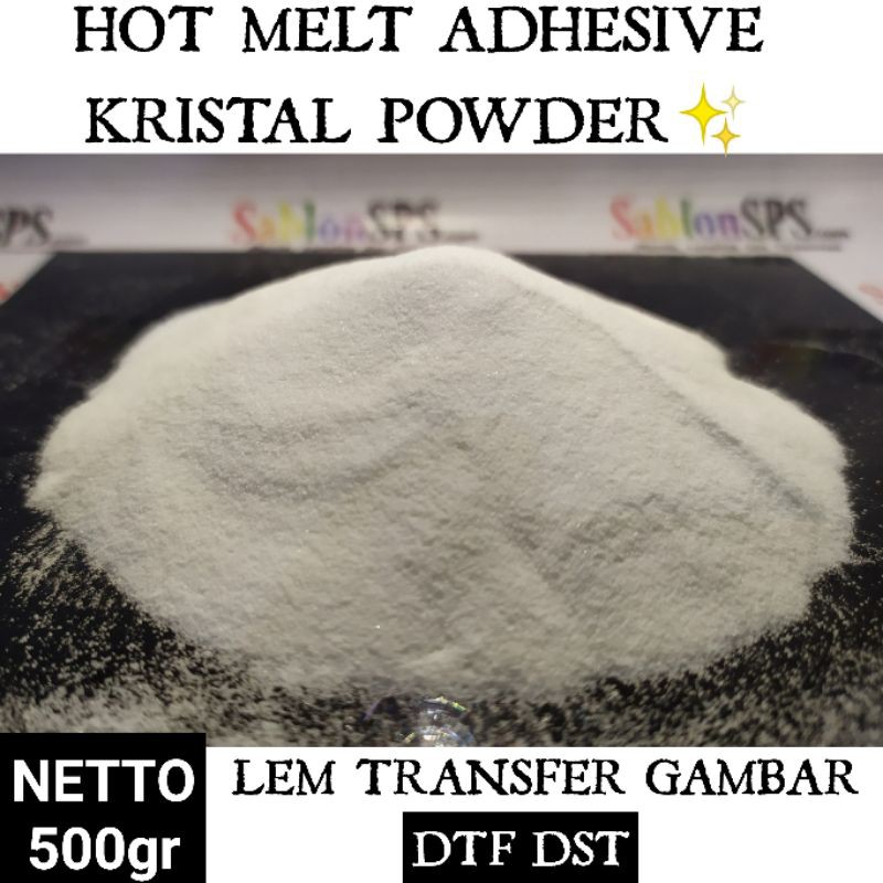 HOT MELT CRYSTAL POWDER ADHESIVE LEM TRANSFER DTF DST 500GR