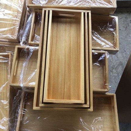 Nampan Baki Tatakan Piring Gelas Wooden Tray Nampan Kayu Pinus