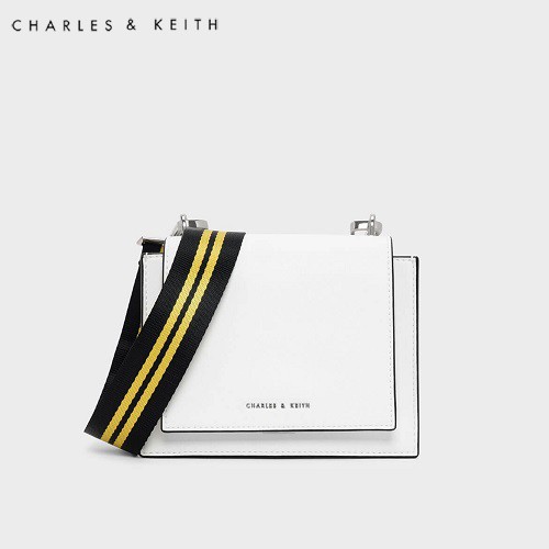 charles and keith white sling bag