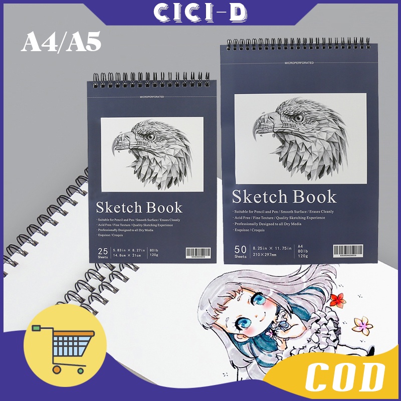 

Potret Elang Sketchbook / Buku Gambar Sketchbook A4 A5 / Watercolor Refill Sketchbook Drawing Paper