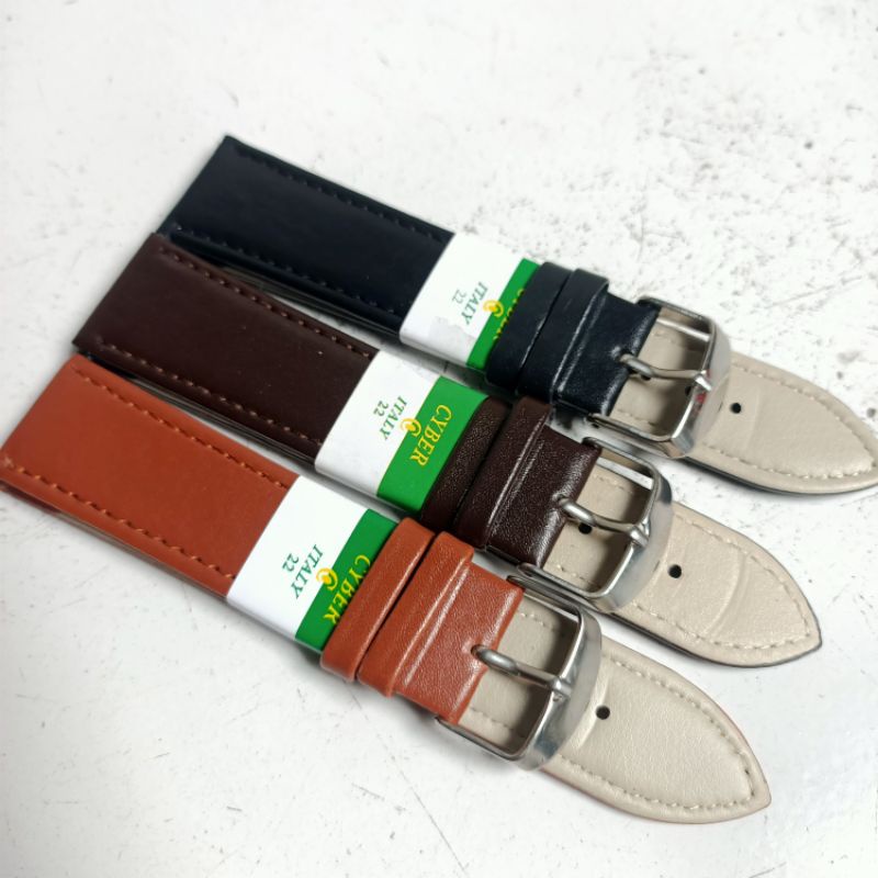 strap jam tangan cyber polos original tali kulit jam tangan murah anti alergi strap polos grosir