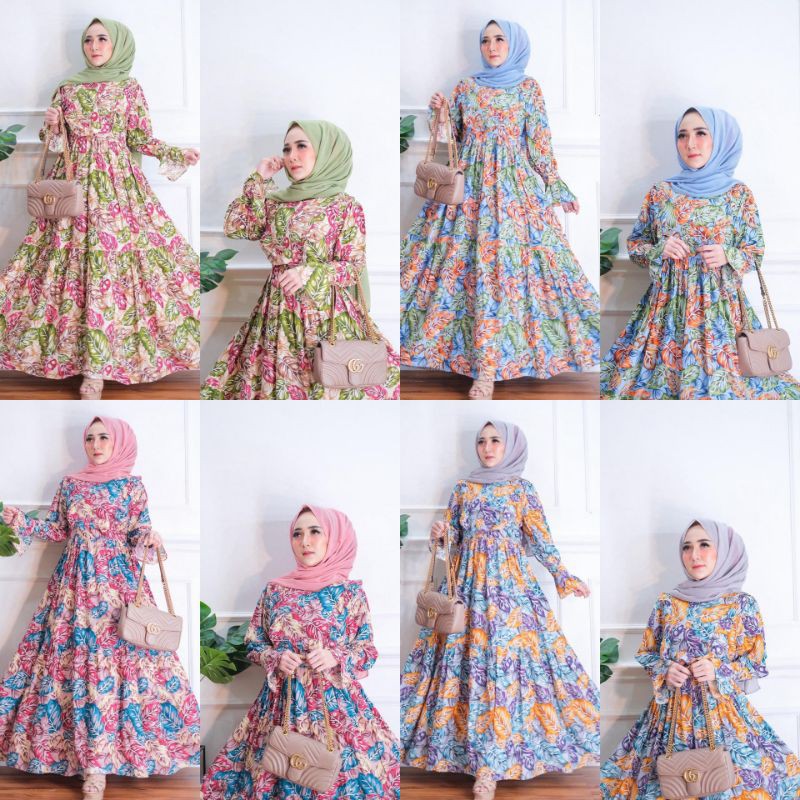 DRESS MONSTERA/FLORIDA DRESS BY NAGISSHOP