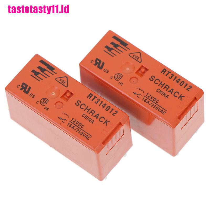 【TTID】2Pcs original RT314012 8pins 12V RT314012 16A 250VAC schrack relay new