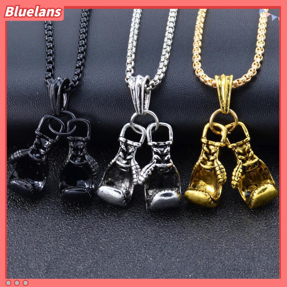 Kalung Rantai Dengan Liontin Sarung Tangan Tinju Untuk Pria