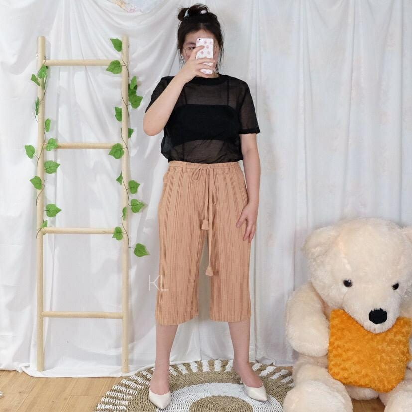 celana pendek plisket wanita termurah/kulot plisket pendek jumbo terbaru/kulot plisket pendek jumbo 