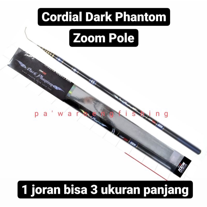 Joran Tegek Cordial Dark Phantom | Carbon Keiryu | Zoom Pole | Ringan | Kuat | Lentur | Pilih ukuran