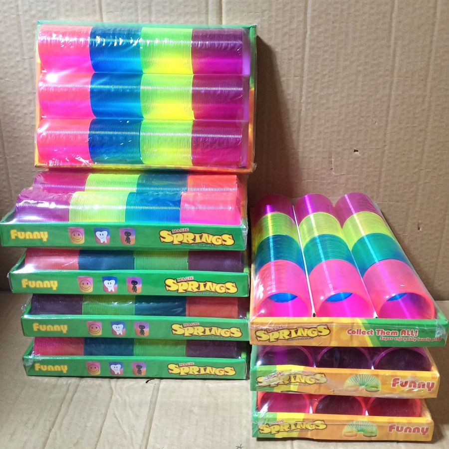mainan magic spring / mainan spring mini isi 12