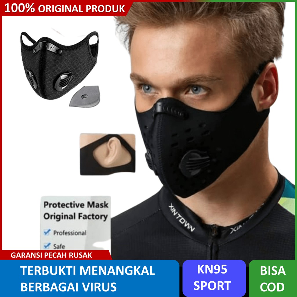 Masker KN95 SPORT MASK FILTER CARBON Masker KESEHATAN Masker Kain Motif Masker BRUKAT MURAH/021