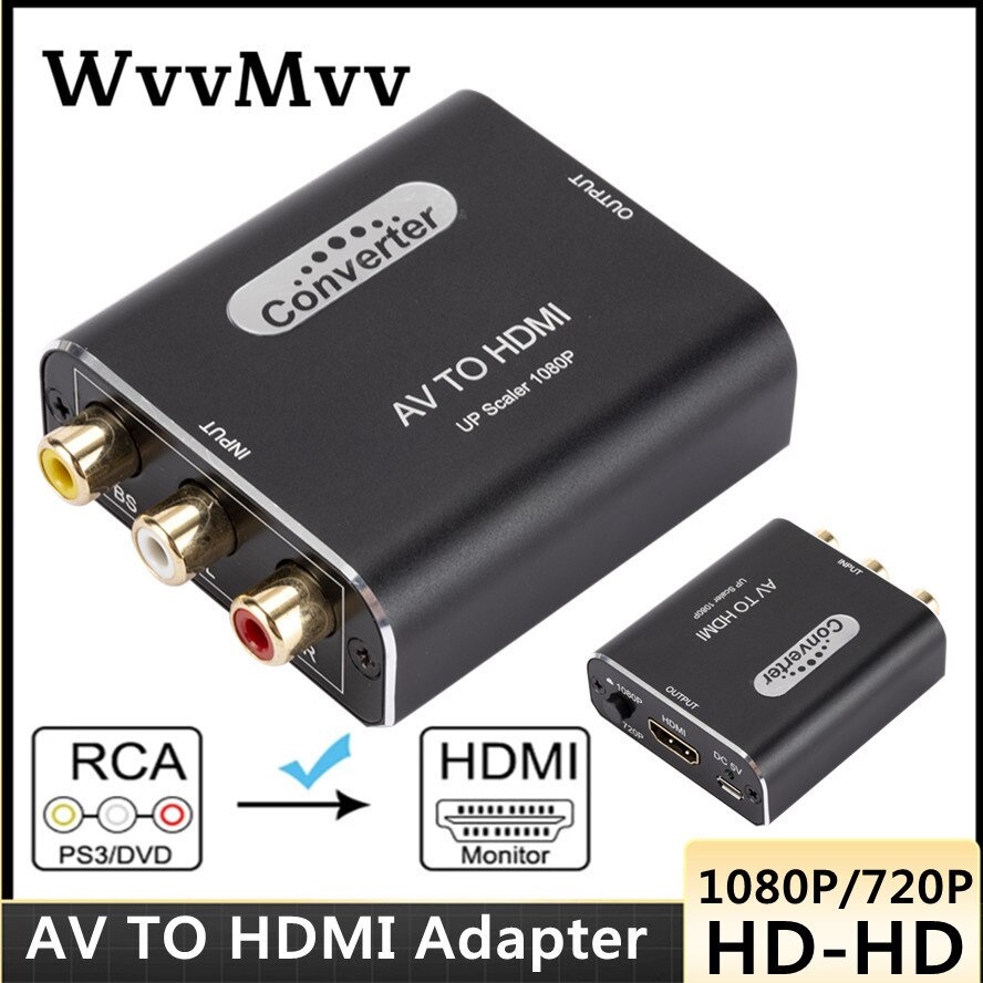 Converter AV ke HDMI 1080P - HDV-M810 - Black