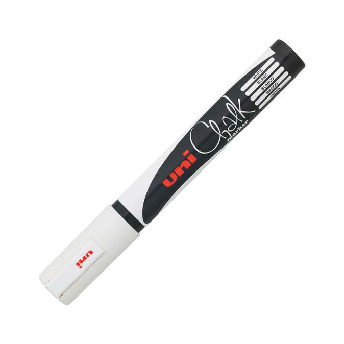

Uni Chalk Marker Pwe-5M Marker Pen (Medium Point) - White