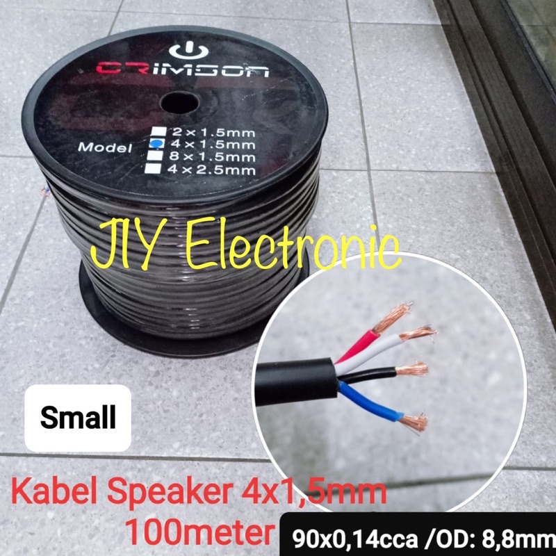 (PER METER) Kabel Speaker Audio Isi 4 4x1.5 Crimson