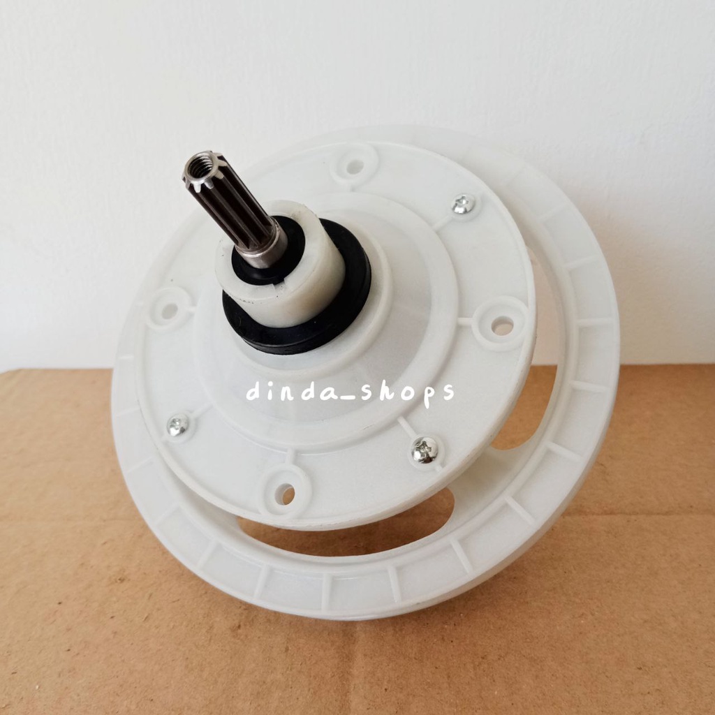 GEARBOX MESIN CUCI POLYTRON AS GERIGI / Sharp / Umum Puli Lebar 17.2 cm / Gear Box Pencuci Pully Besar as gigi 10