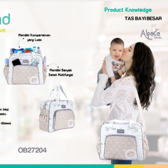 Omiland Tas Bayi Omiland Besar Alpaca Series - JB