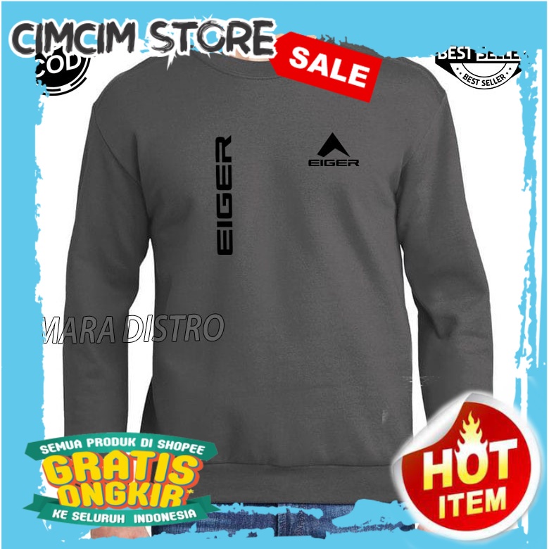 SWEATER TERBARU TERMURAH / UMARA DISTRO Sweater Distro 1205 Kiri Kanan Text Hitam Premium Sweater Pr