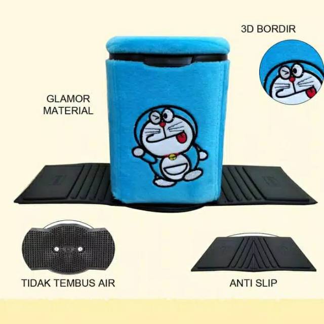 Tempat Sampah Mobil DORAEMON Tempat sampah Karakter Lucu Aksesoris Mobil