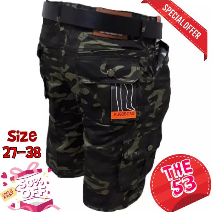 Terbaik Original Celana Pendek Cargo Loreng Terbaru / Pendek Loreng Cargo Pria - Loreng2, 27